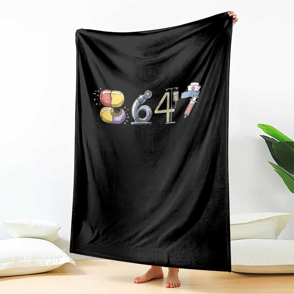 8647 Medical Professions Resist Graphic Throw Blanket Healthcare Worker Freedom