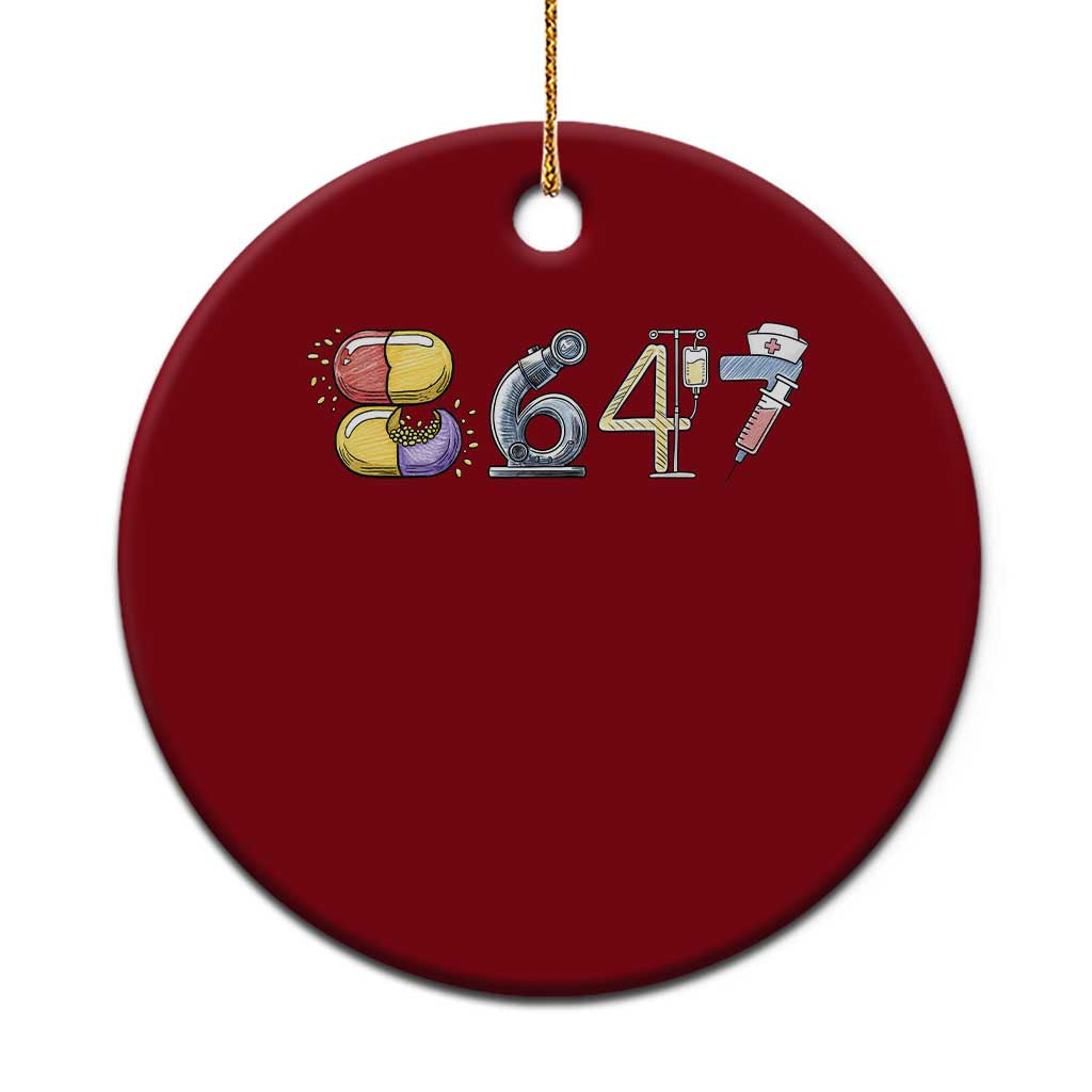 8647 Medical Professions Resist Graphic Ceramic Ornament Healthcare Worker Freedom