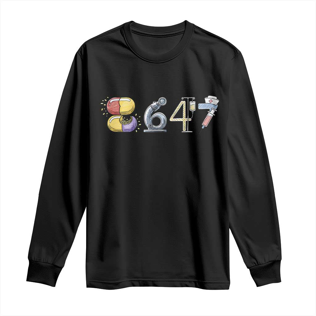 8647 Medical Professions Resist Graphic Long Sleeve Shirt Healthcare Worker Freedom