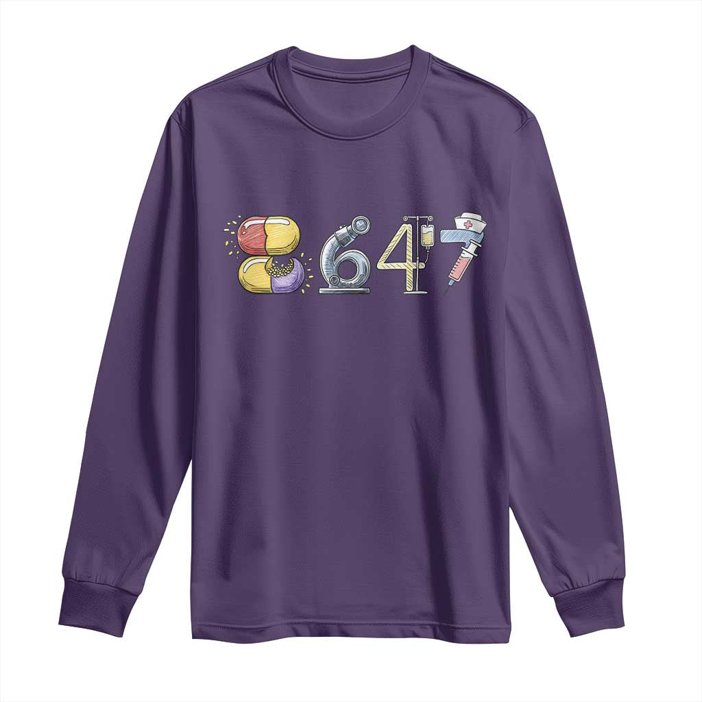 8647 Medical Professions Resist Graphic Long Sleeve Shirt Healthcare Worker Freedom