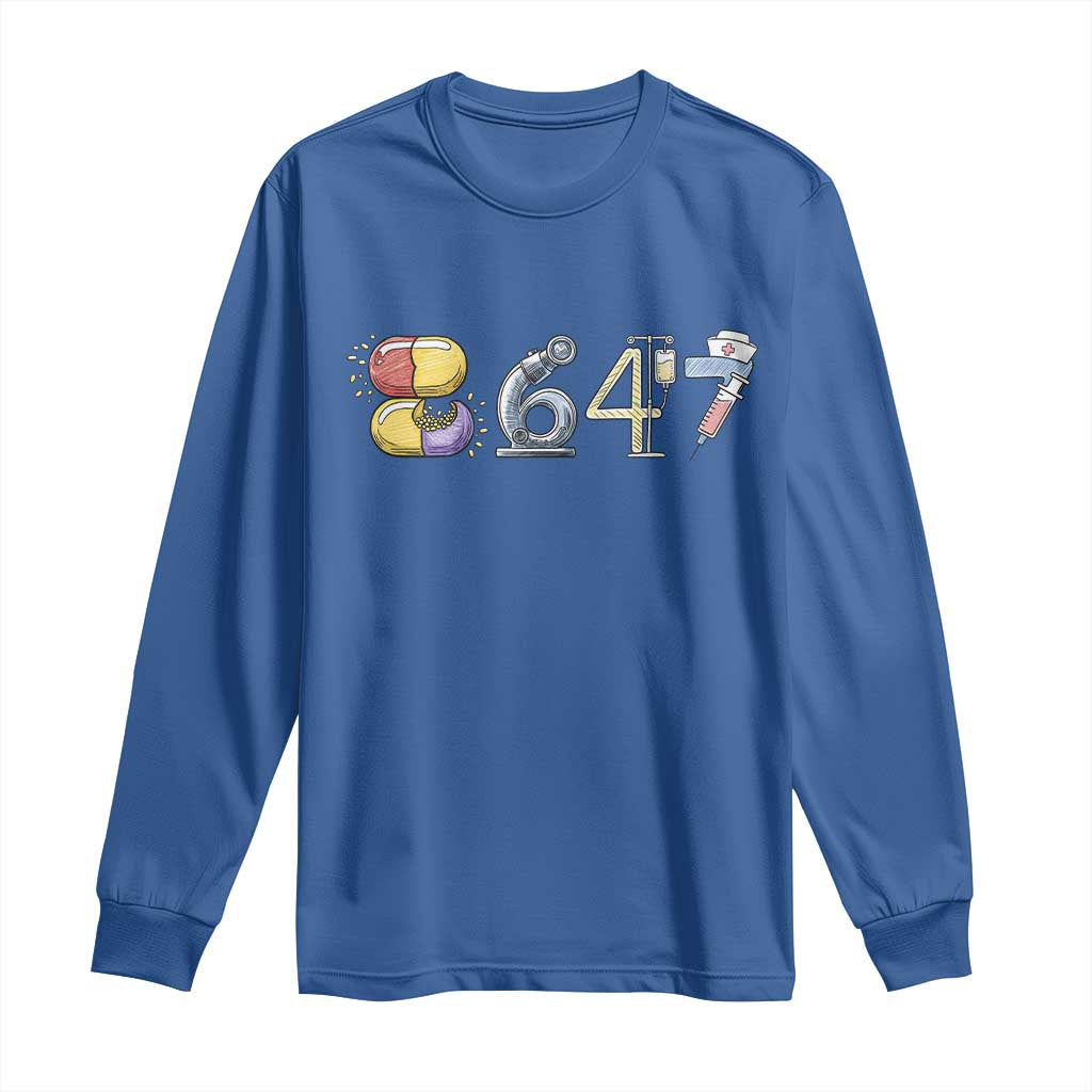 8647 Medical Professions Resist Graphic Long Sleeve Shirt Healthcare Worker Freedom