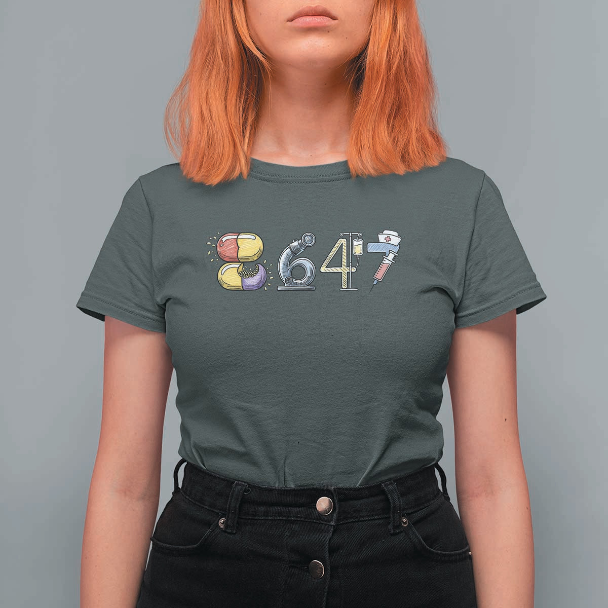 8647 Medical Professions Resist Graphic T Shirt For Women Healthcare Worker Freedom