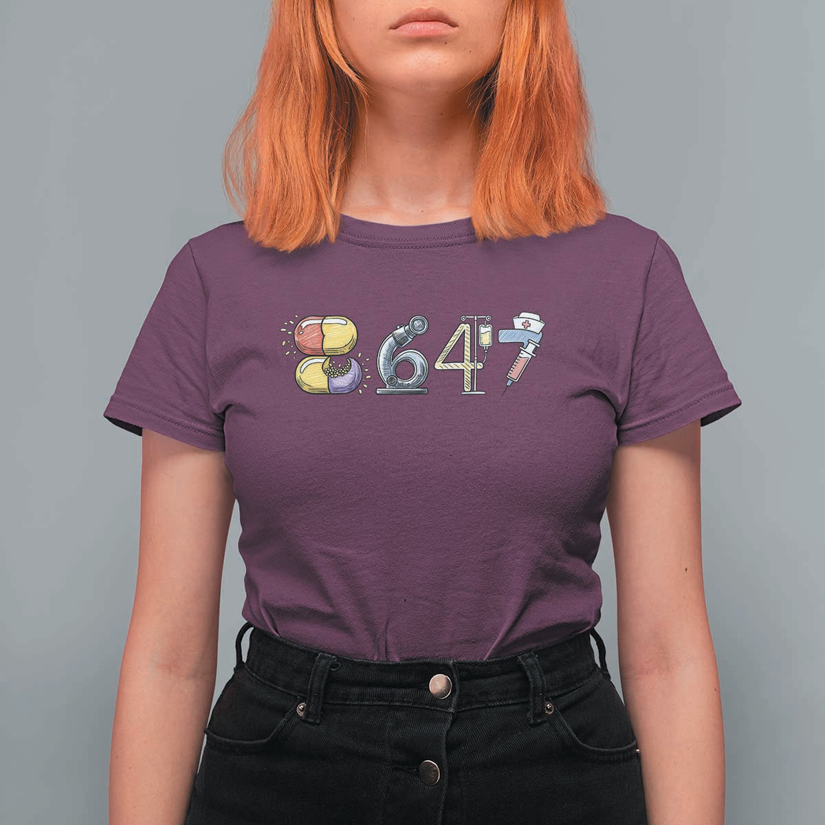 8647 Medical Professions Resist Graphic T Shirt For Women Healthcare Worker Freedom