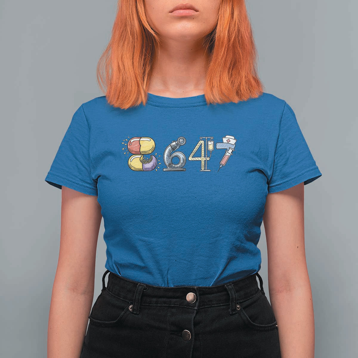 8647 Medical Professions Resist Graphic T Shirt For Women Healthcare Worker Freedom