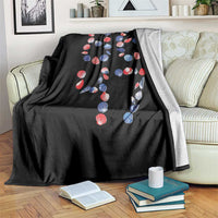 Red White Blue Seashell 8647 Throw Blanket Viral 2026 Beach Walk Satire Graphic