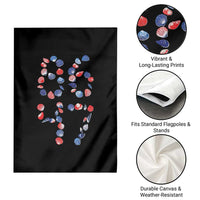 Red White Blue Seashell 8647 Garden Flag Viral 2026 Beach Walk Satire Graphic