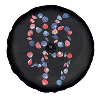 Red White Blue Seashell 8647 Spare Tire Cover Viral 2026 Beach Walk Satire Graphic
