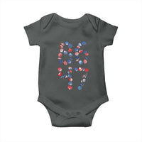 Red White Blue Seashell 8647 Baby Onesie Viral 2026 Beach Walk Satire Graphic