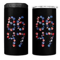 Red White Blue Seashell 8647 4 in 1 Can Cooler Tumbler Viral 2026 Beach Walk Satire Graphic