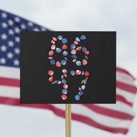 Red White Blue Seashell 8647 Protest Sign Viral 2026 Beach Walk Satire Graphic