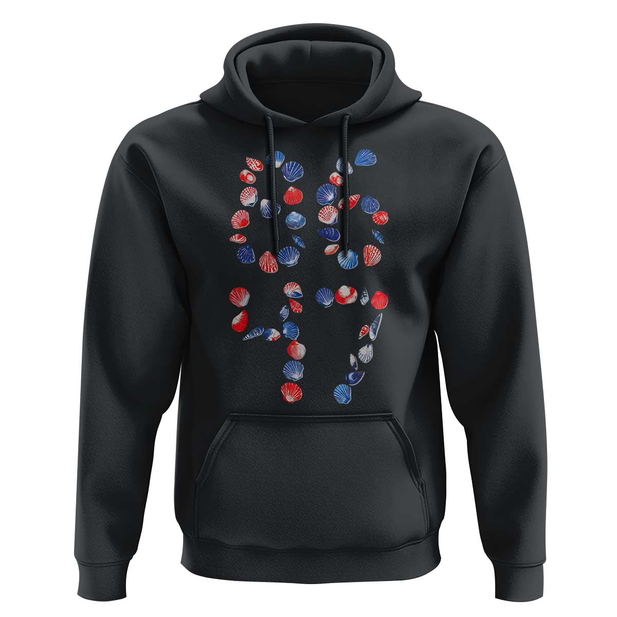 Red White Blue Seashell 8647 Hoodie Viral 2026 Beach Walk Satire Graphic