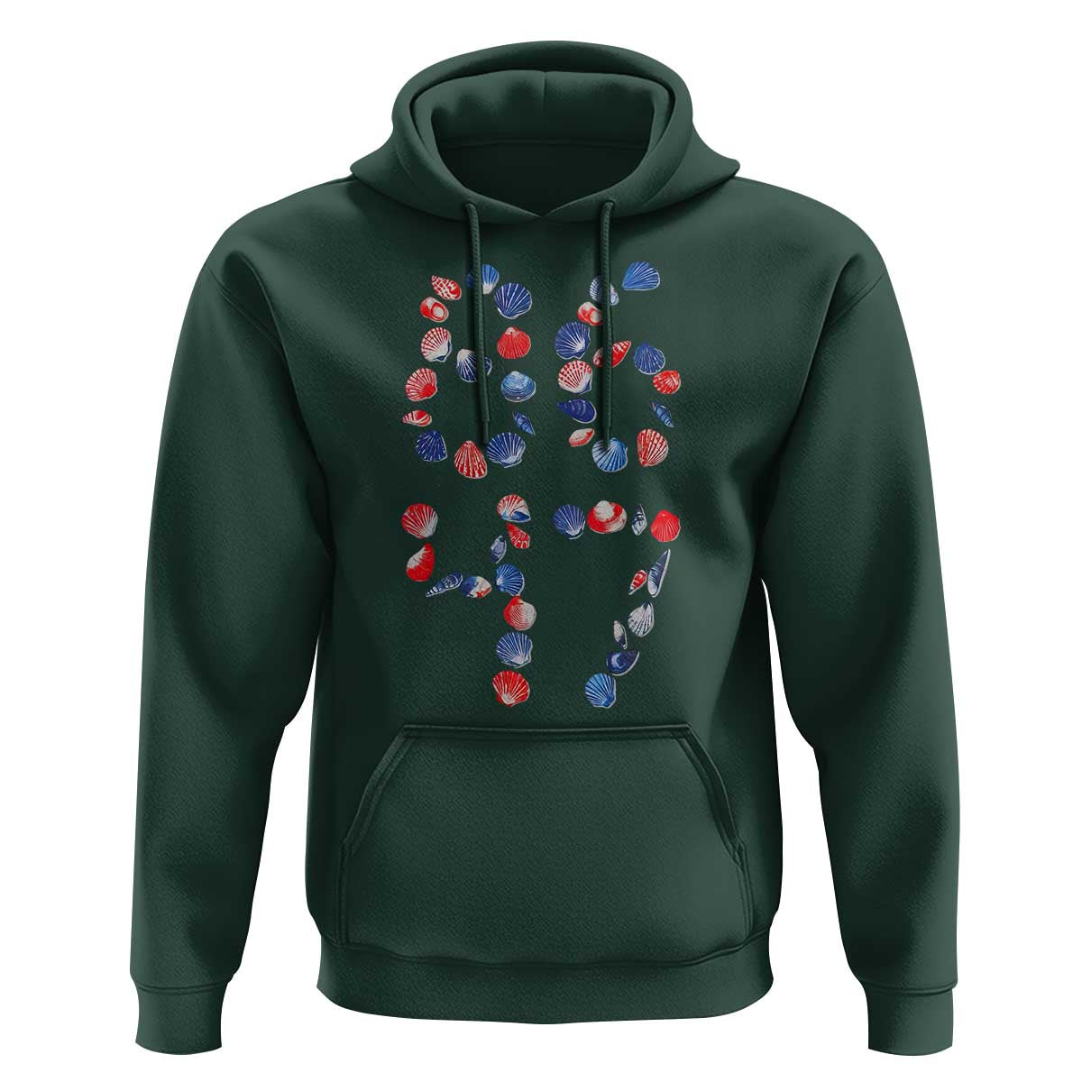 Red White Blue Seashell 8647 Hoodie Viral 2026 Beach Walk Satire Graphic
