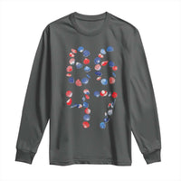 Red White Blue Seashell 8647 Long Sleeve Shirt Viral 2026 Beach Walk Satire Graphic