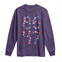 Red White Blue Seashell 8647 Long Sleeve Shirt Viral 2026 Beach Walk Satire Graphic