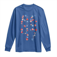 Red White Blue Seashell 8647 Long Sleeve Shirt Viral 2026 Beach Walk Satire Graphic