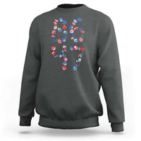 Red White Blue Seashell 8647 Sweatshirt Viral 2026 Beach Walk Satire Graphic