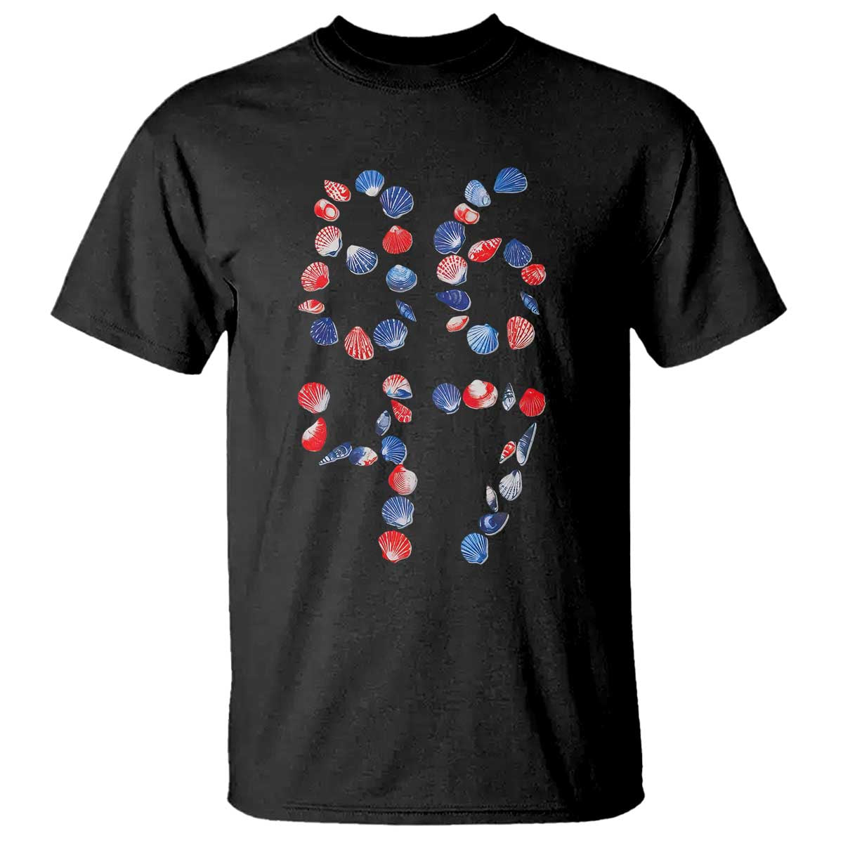 Red White Blue Seashell 8647 T Shirt Viral 2026 Beach Walk Satire Graphic