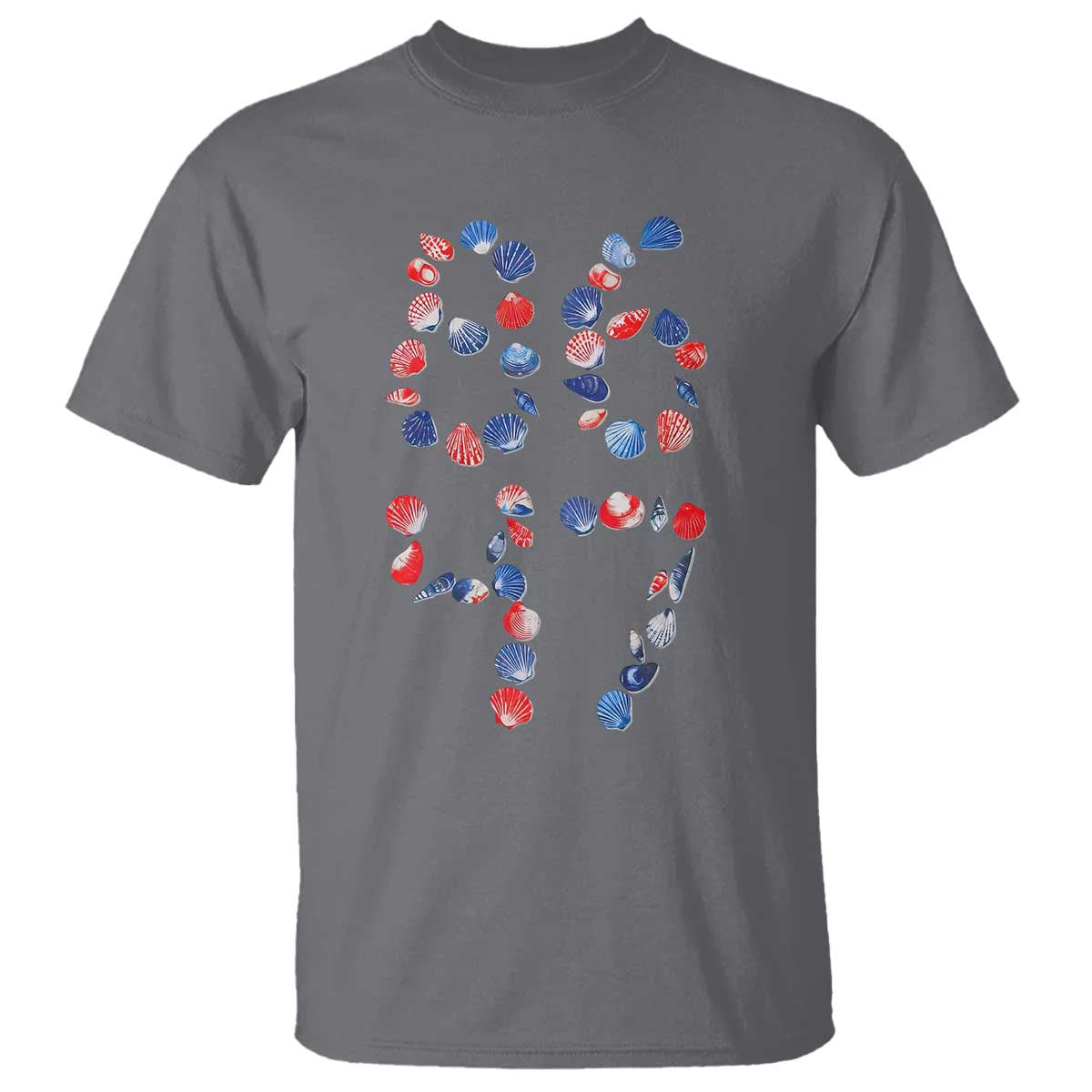 Red White Blue Seashell 8647 T Shirt Viral 2026 Beach Walk Satire Graphic