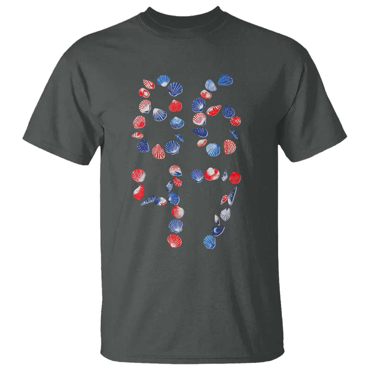 Red White Blue Seashell 8647 T Shirt Viral 2026 Beach Walk Satire Graphic
