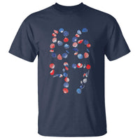 Red White Blue Seashell 8647 T Shirt Viral 2026 Beach Walk Satire Graphic