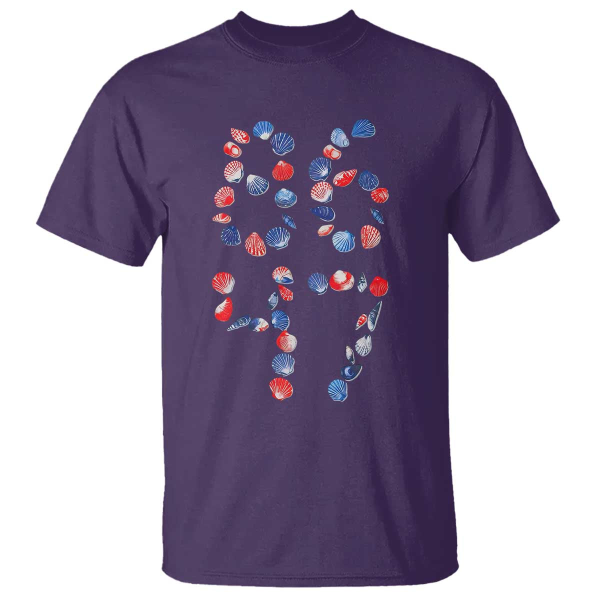 Red White Blue Seashell 8647 T Shirt Viral 2026 Beach Walk Satire Graphic