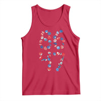 Red White Blue Seashell 8647 Tank Top Viral 2026 Beach Walk Satire Graphic