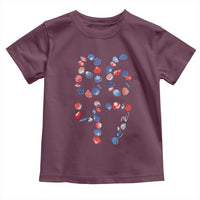 Red White Blue Seashell 8647 Toddler T Shirt Viral 2026 Beach Walk Satire Graphic