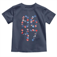 Red White Blue Seashell 8647 Toddler T Shirt Viral 2026 Beach Walk Satire Graphic