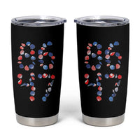 Red White Blue Seashell 8647 Tumbler Cup Viral 2026 Beach Walk Satire Graphic