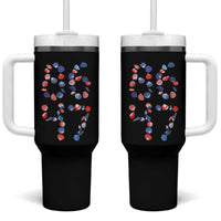 Red White Blue Seashell 8647 Tumbler With Handle Viral 2026 Beach Walk Satire Graphic