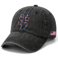 Red White Blue Seashell 8647 Washed Cotton Baseball Cap Viral 2026 Beach Walk Satire Graphic