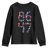 Red White Blue Seashell 8647 Youth Sweatshirt Viral 2026 Beach Walk Satire Graphic