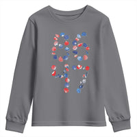 Red White Blue Seashell 8647 Youth Sweatshirt Viral 2026 Beach Walk Satire Graphic