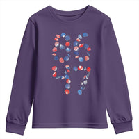 Red White Blue Seashell 8647 Youth Sweatshirt Viral 2026 Beach Walk Satire Graphic
