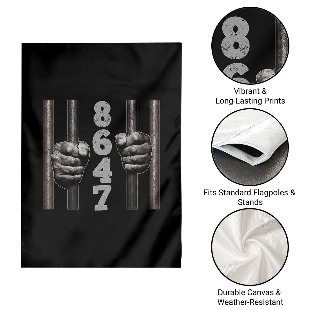 Funny 8647 Jail Garden Flag Freedom Protest Satire Graphic Gift