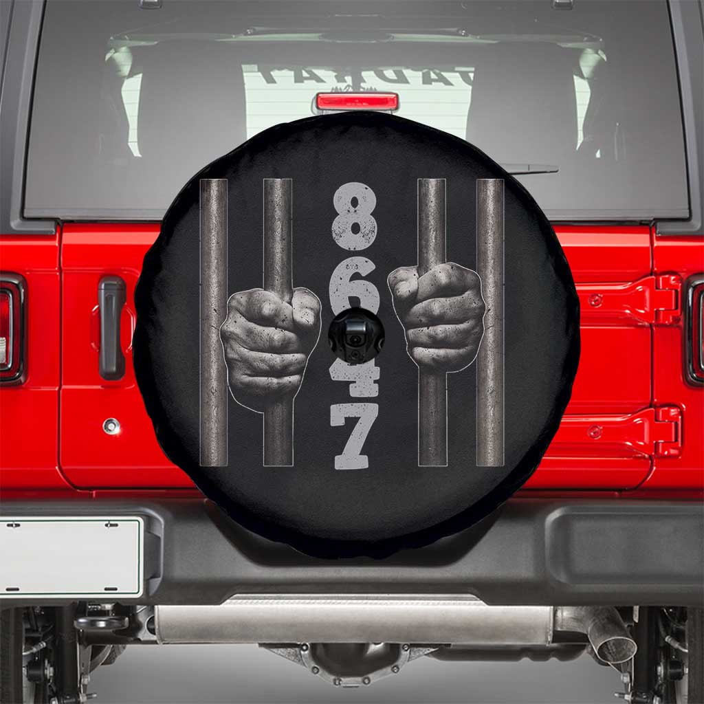 Funny 8647 Jail Spare Tire Cover Freedom Protest Satire Graphic Gift