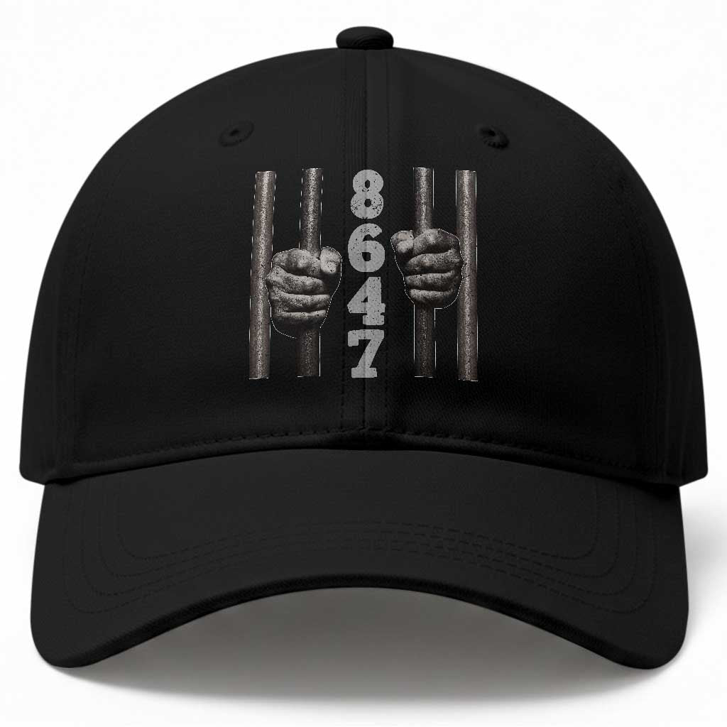 Funny 8647 Jail Baseball Cap Freedom Protest Satire Graphic Gift