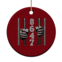 Funny 8647 Jail Ceramic Ornament Freedom Protest Satire Graphic Gift