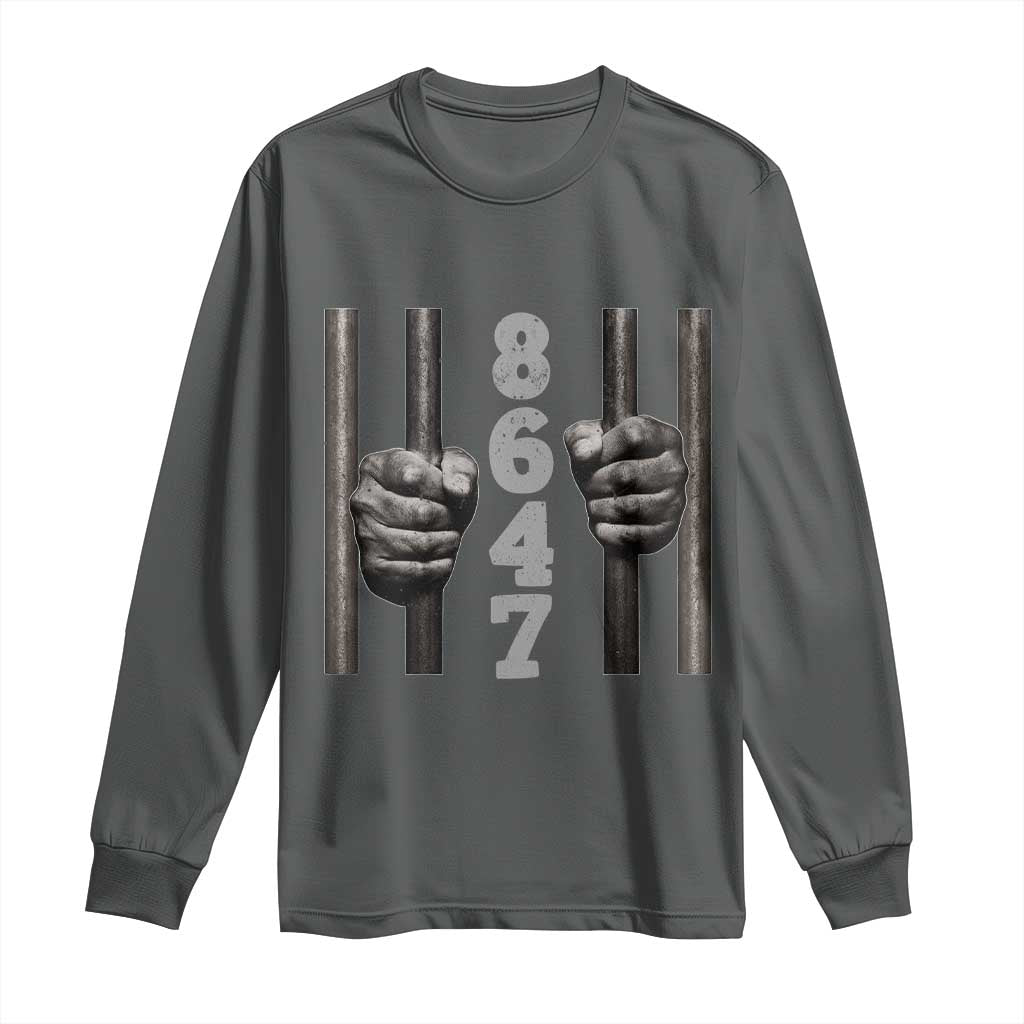 Funny 8647 Jail Long Sleeve Shirt Freedom Protest Satire Graphic Gift