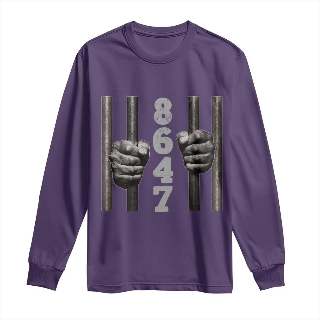 Funny 8647 Jail Long Sleeve Shirt Freedom Protest Satire Graphic Gift