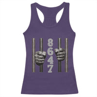 Funny 8647 Jail Racerback Tank Top Freedom Protest Satire Graphic Gift