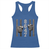 Funny 8647 Jail Racerback Tank Top Freedom Protest Satire Graphic Gift