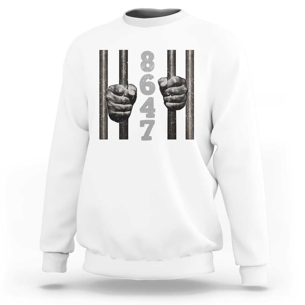 Funny 8647 Jail Sweatshirt Freedom Protest Satire Graphic Gift