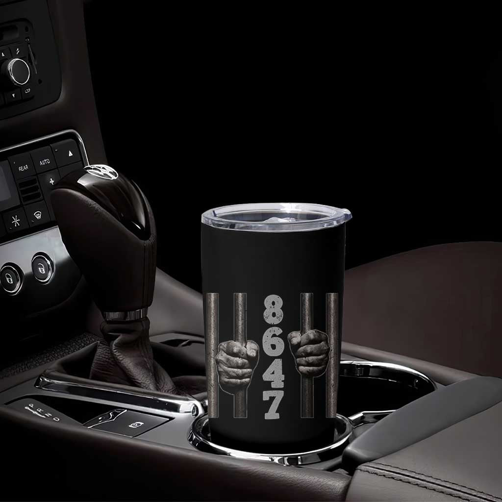 Funny 8647 Jail Tumbler Cup Freedom Protest Satire Graphic Gift