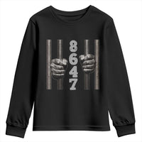 Funny 8647 Jail Youth Sweatshirt Freedom Protest Satire Graphic Gift