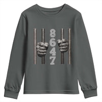 Funny 8647 Jail Youth Sweatshirt Freedom Protest Satire Graphic Gift