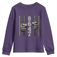 Funny 8647 Jail Youth Sweatshirt Freedom Protest Satire Graphic Gift
