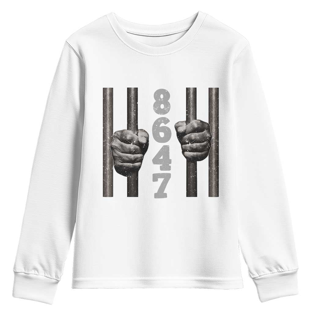 Funny 8647 Jail Youth Sweatshirt Freedom Protest Satire Graphic Gift