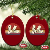 Vintage Domino Player 8647 Ceramic Ornament Board Game Subtle Protest