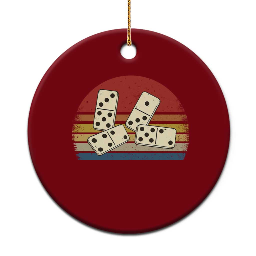Vintage Domino Player 8647 Ceramic Ornament Board Game Subtle Protest